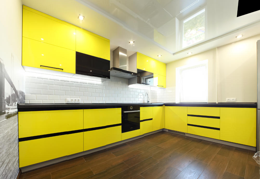 дизайн меблів для кухні у жовтому кольорі у Черкасах фото